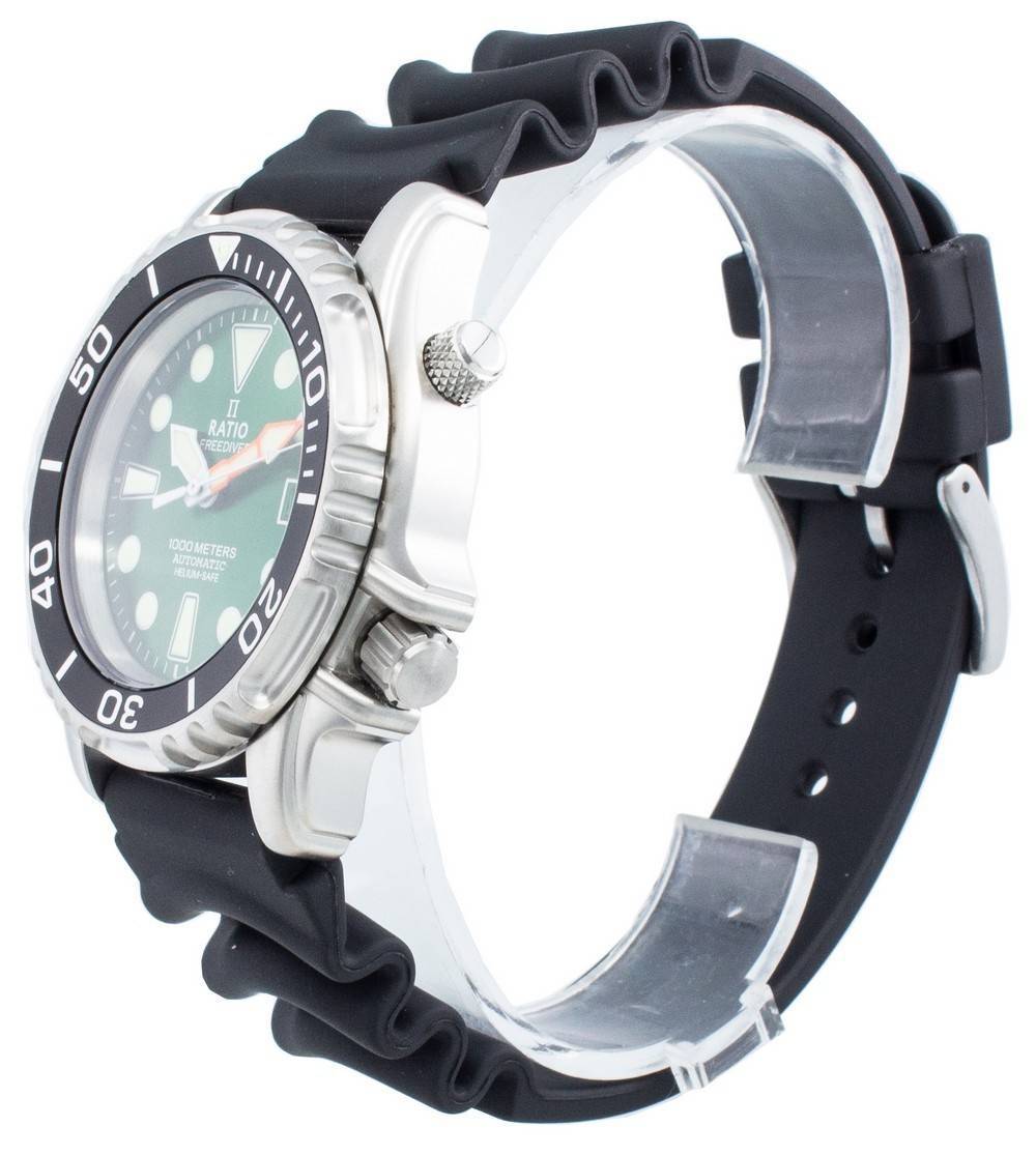 Ratio FreeDiver Helium Safe 1000M Edelstahl Automatik 1066KE20-33VA-GRN Herrenuhr