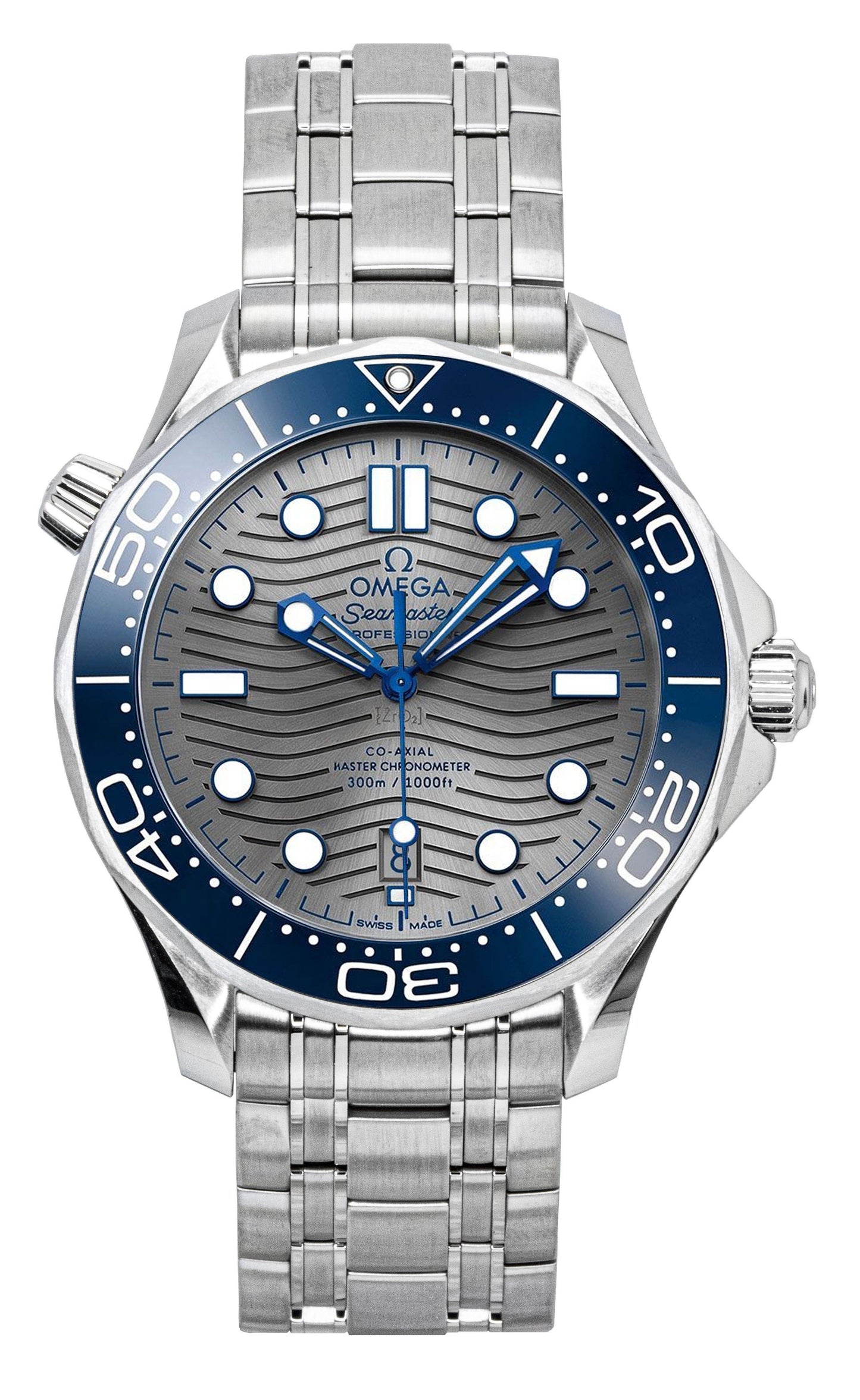 Omega Seamaster Edelstahl Graues Zifferblatt Automatik Taucher 210.30.42.20.06.001 300M Herrenuhr