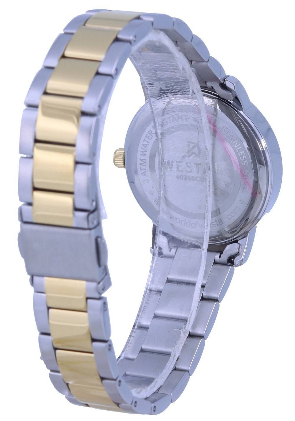 Westar White Dial Two Tone Edelstahl Quarz 40245 CBN 101 Damenuhr