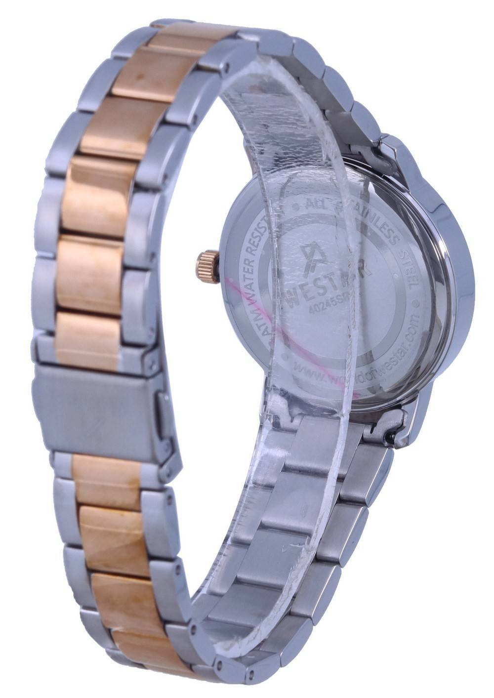 Westar White Dial Two Tone Edelstahl Quarz 40245 SPN 601 Damenuhr