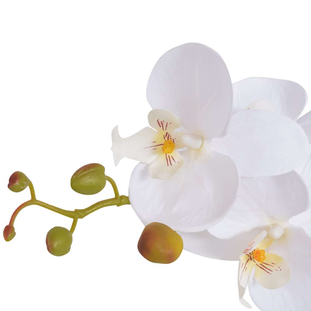 Orchidée artificielle avec pot 75 cm Blanc