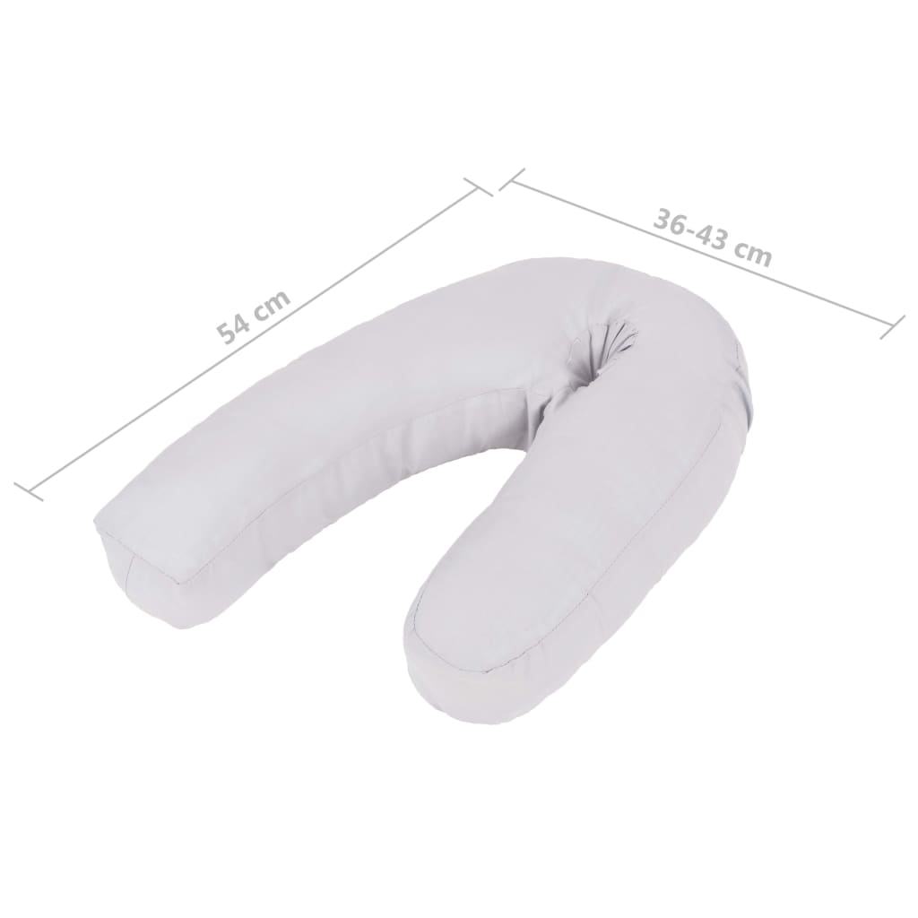 J-shaped pregnancy pillow 54x(36-43) cm Grey