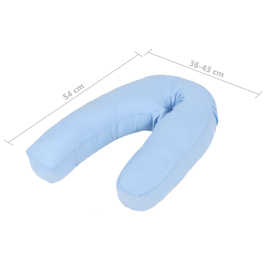Coussin de grossesse en J 54x(36-43) cm bleu