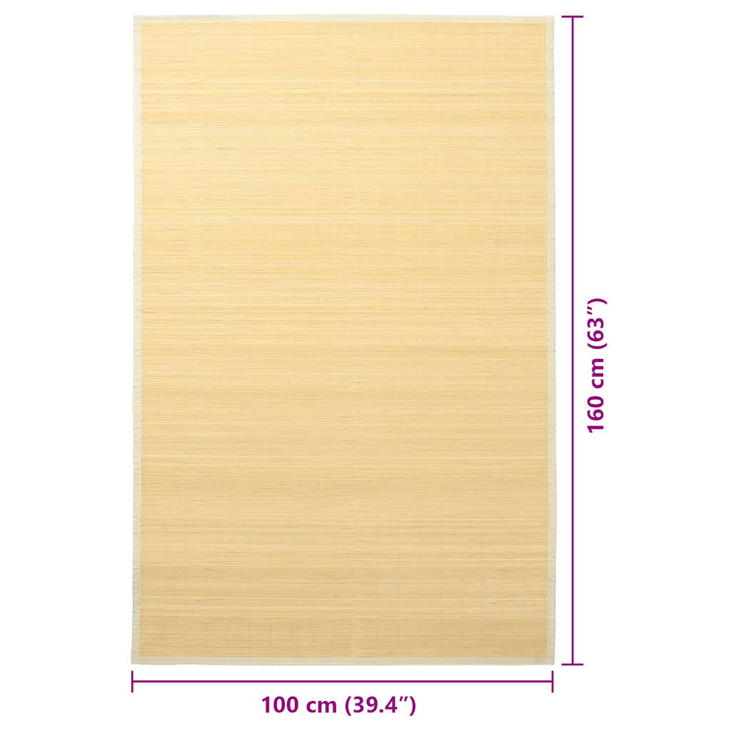 Bamboo Rug 100 x 160 cm Natural