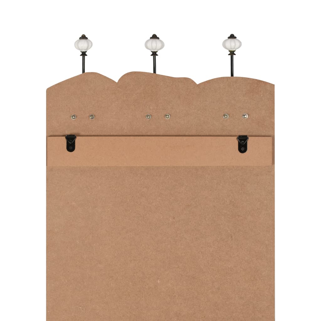 Wall coat rack with 6 hooks 120x40 cm