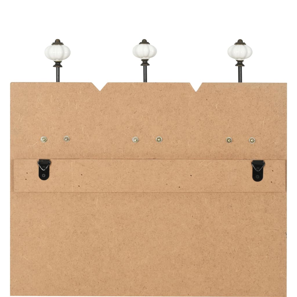 Wall coat rack with 6 hooks 120 x 40 cm "FAMILY RULES"
