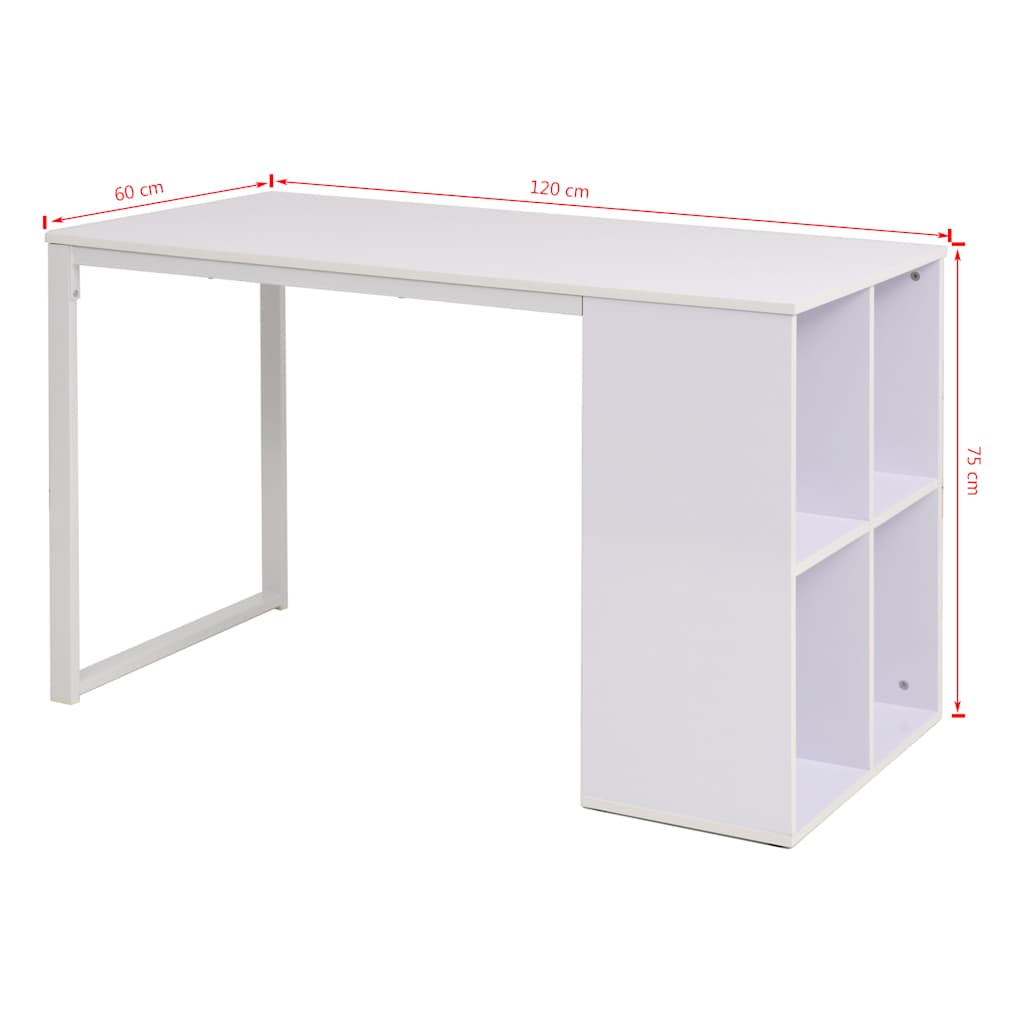 Desk 120×60×75 cm White