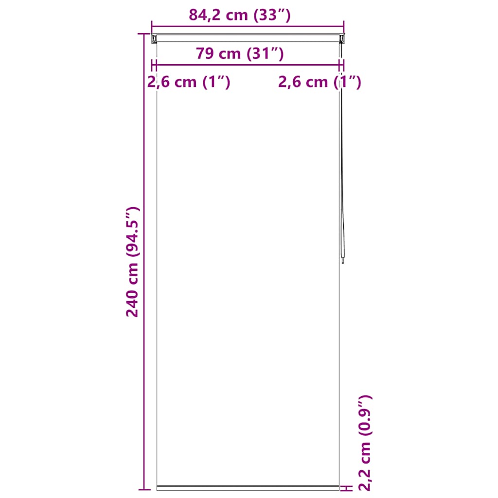 Duschrollo 80x240 cm Splash-Design