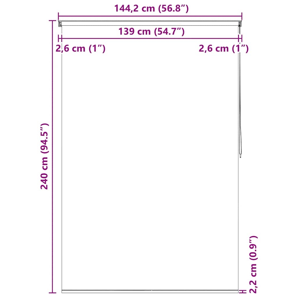 Duschrollo 140x240 cm Splash-Design