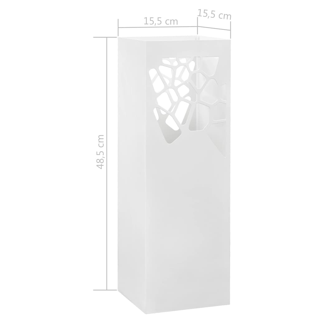 Umbrella Stand Stones Design Steel White