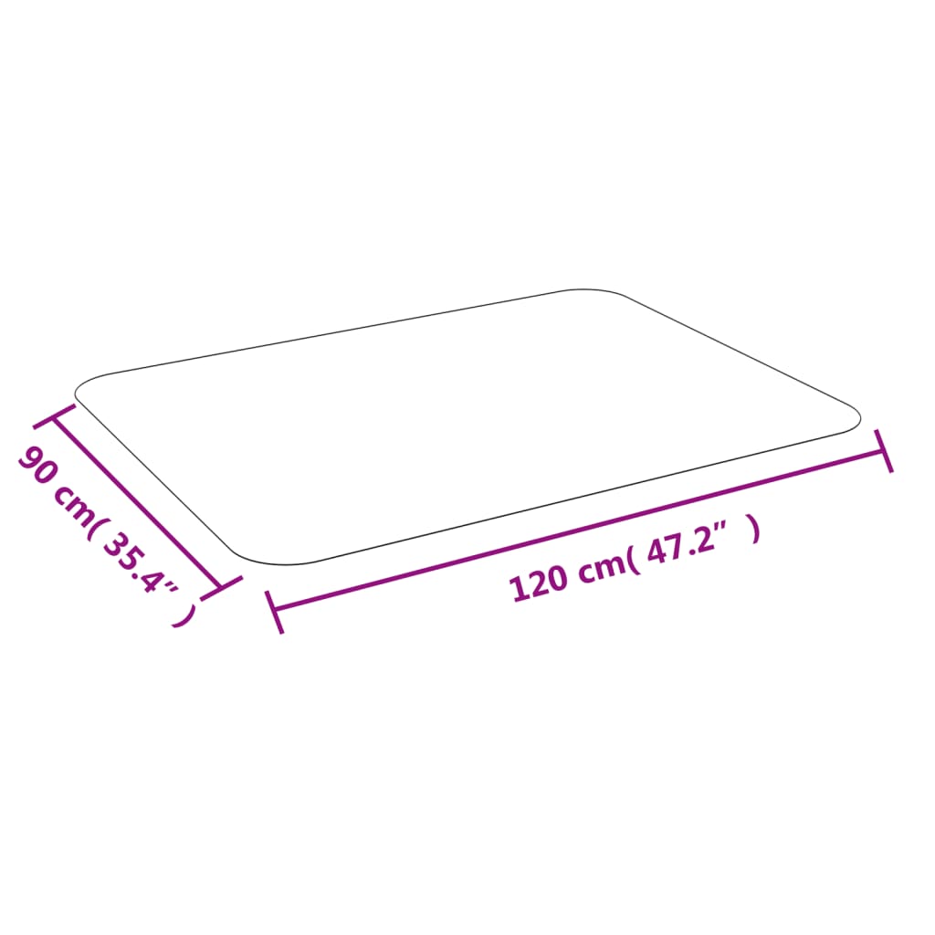 Tapis de protection de sol pour stratifié ou moquette 90x120 cm