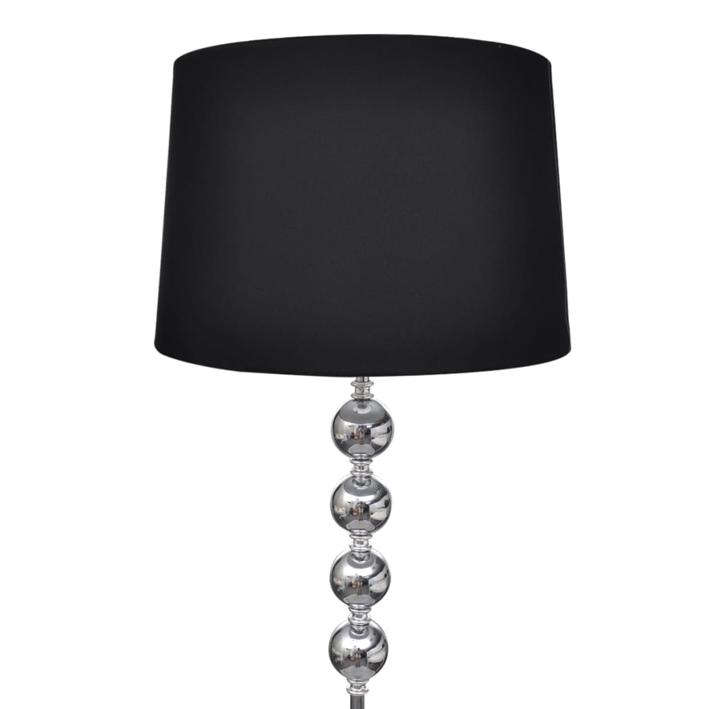 Floor Lamp with 4-Ball Decorative Element Black