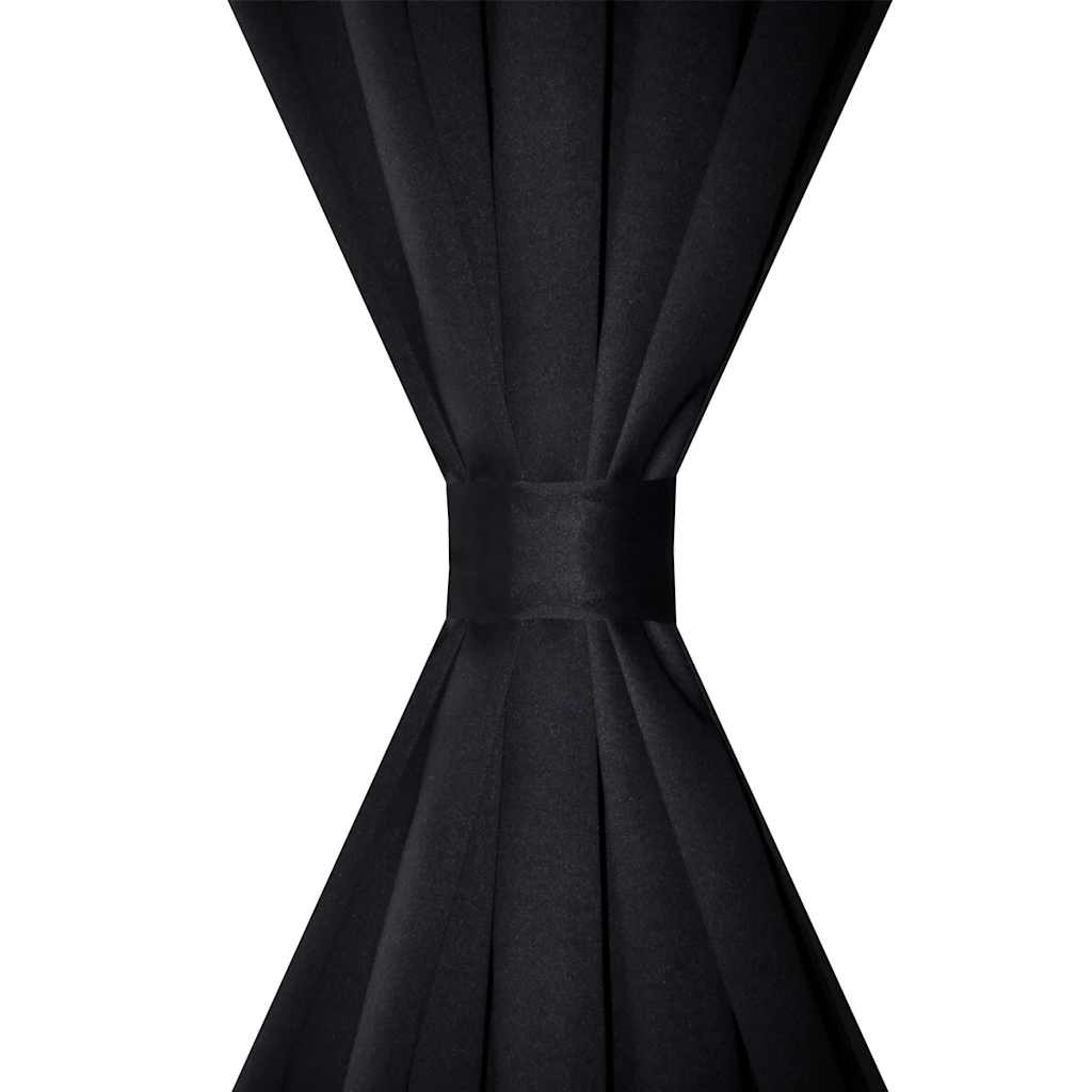 Rideaux occultants à passants 135 x 245 cm Noir blackout