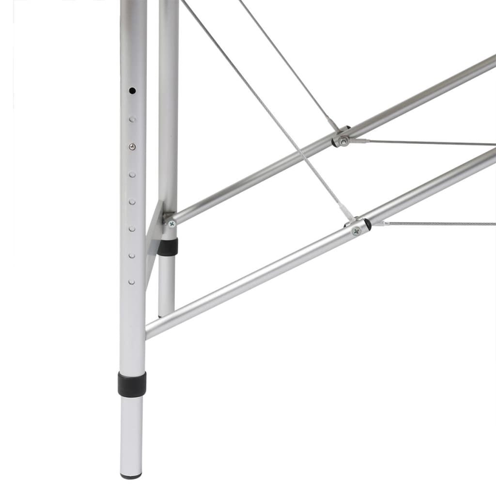 Table de massage pliable à 2 zones avec cadre en aluminium bleu