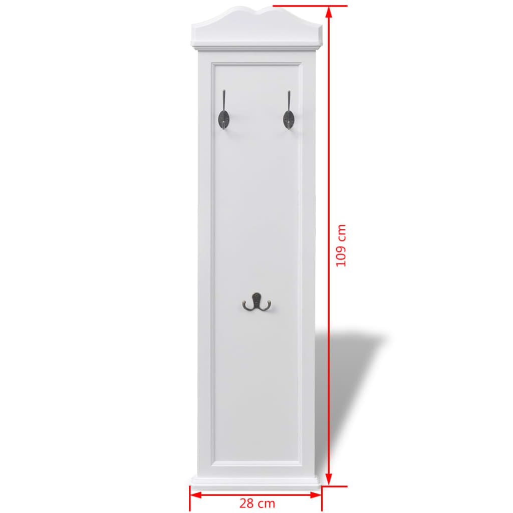Coat Rack Panel 2 pcs. White