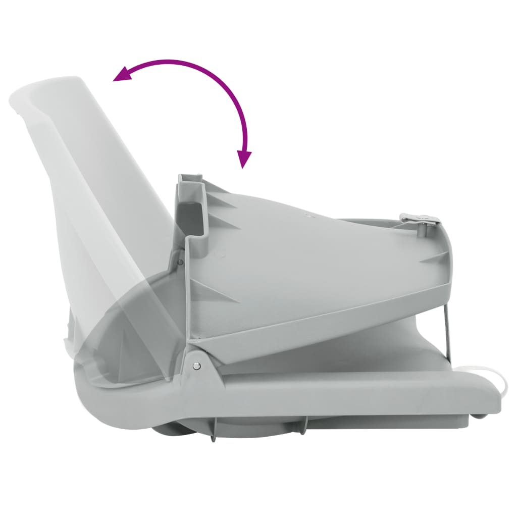 2-pc. Boat Seat Set Foldable Grey