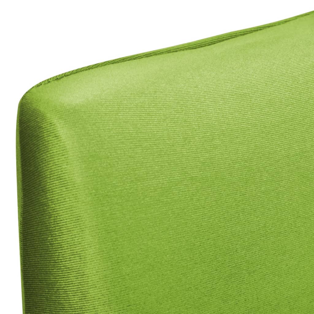 Stretch Chair Covers Straight 6 pcs. Green