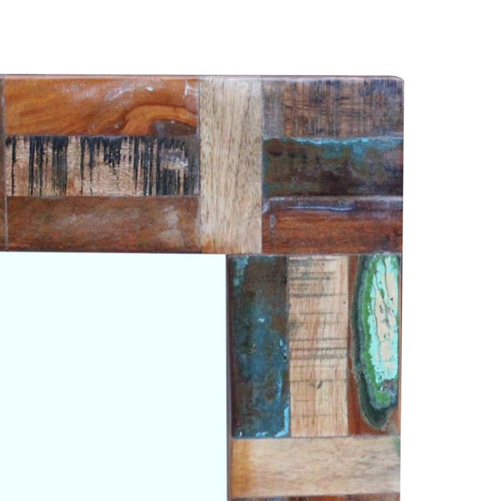 Reclaimed Wood Mirror 80x50 cm