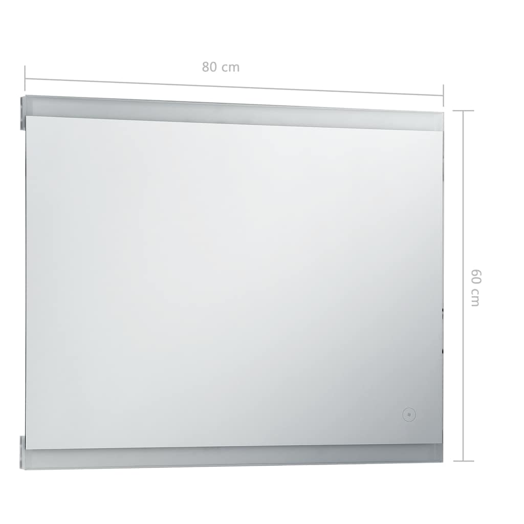 LED Bathroom Mirror with Touch Sensor 80x60 cm