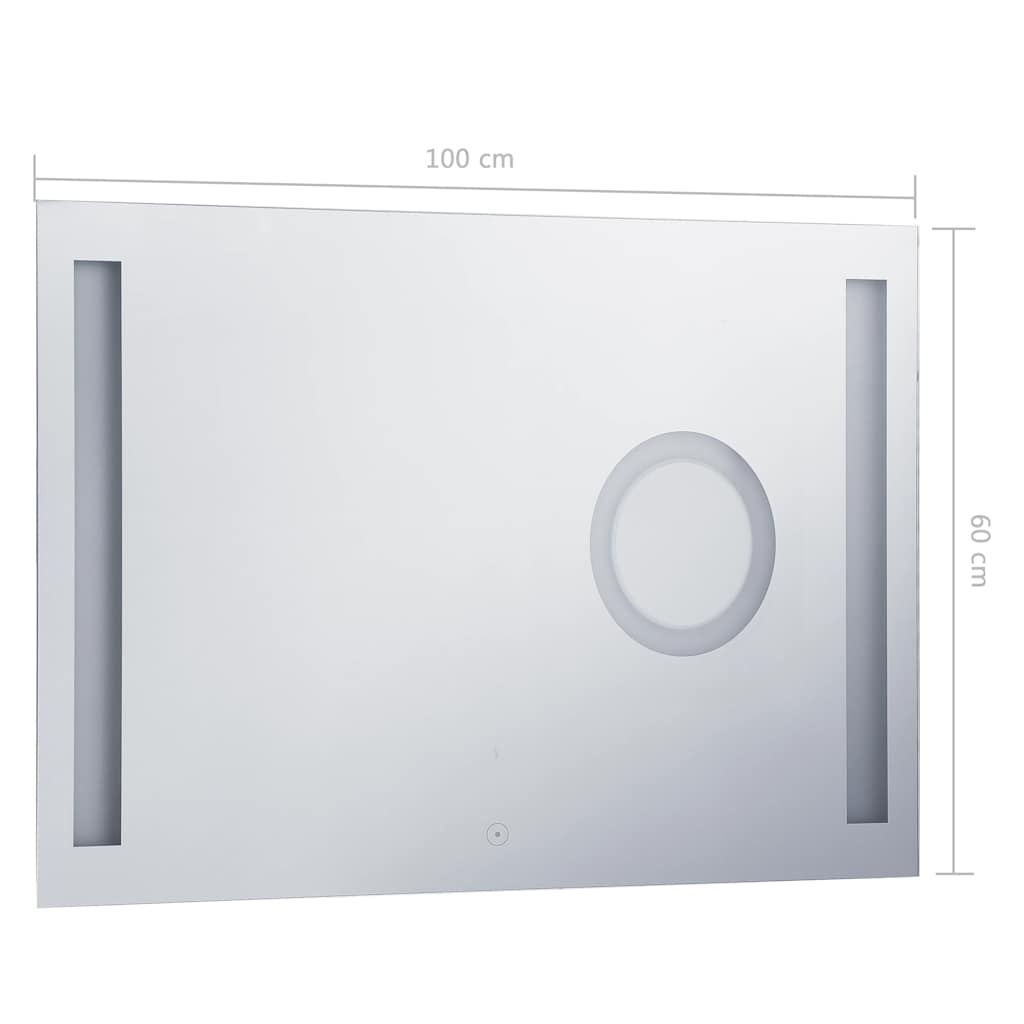 LED bathroom mirror with touch sensor 100x60 cm
