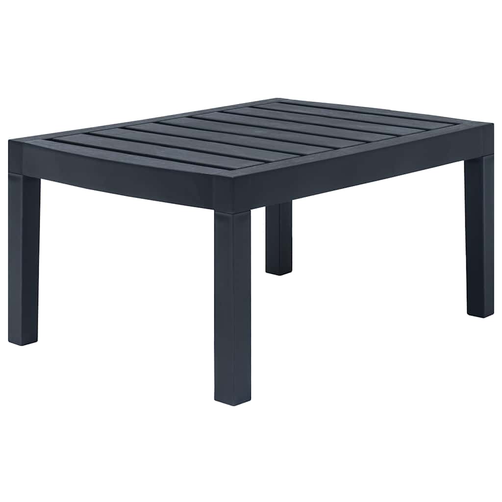 4-teiliges Gartenmöbel-Set Anthrazit Kunststoff