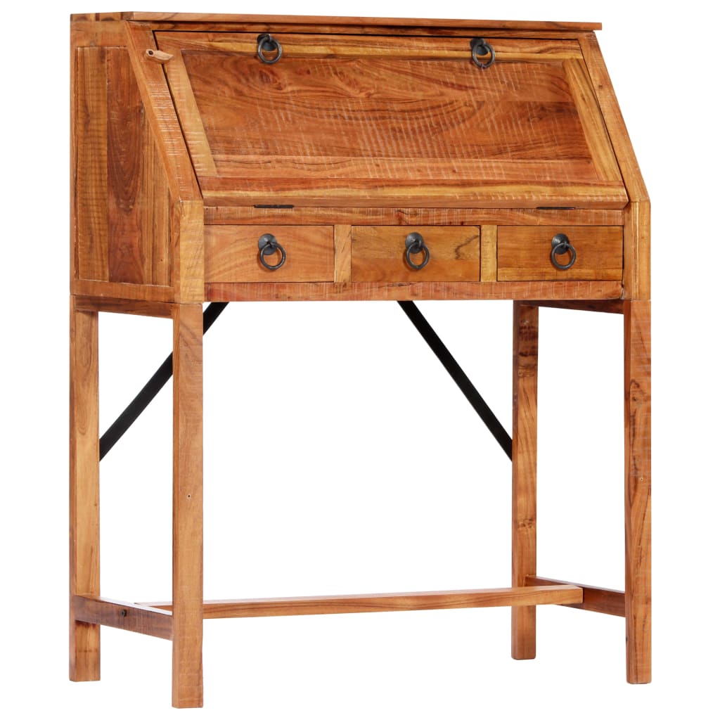 Schreibtisch 90×40×107 cm Massivholz Akazie