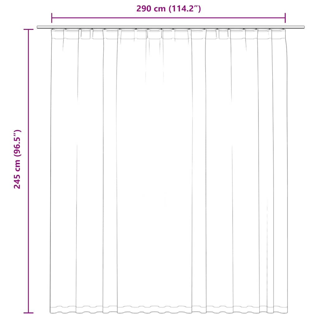 Blackout Curtain with Hooks Taupe 290 x 245 cm