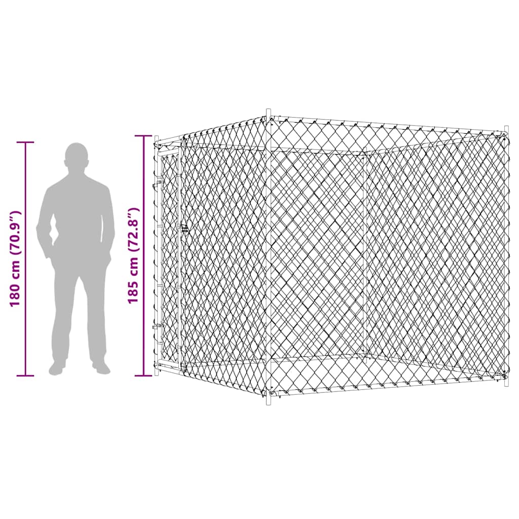 Outdoor-Hundezwinger 193x193x185 cm