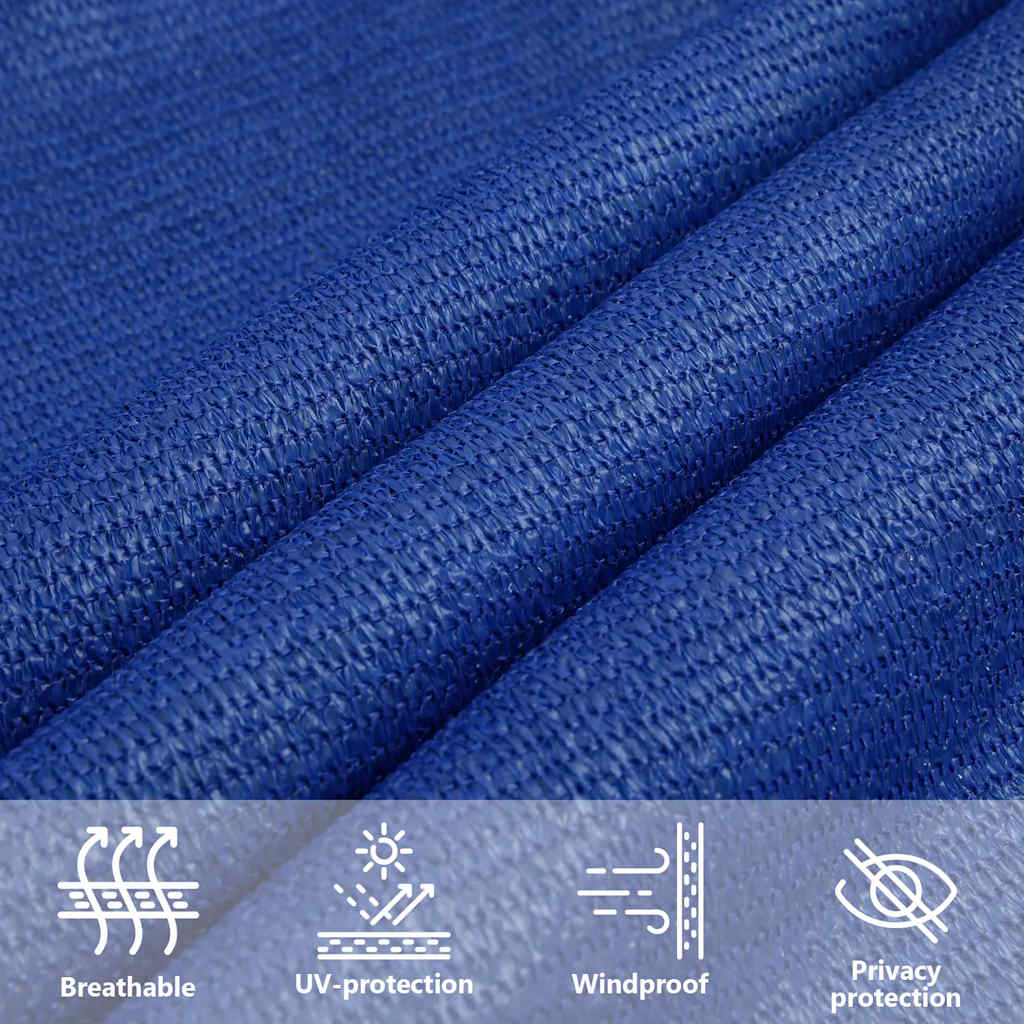 Sonnensegel 160 g/m² Rechteckig Blau 5x8 m HDPE