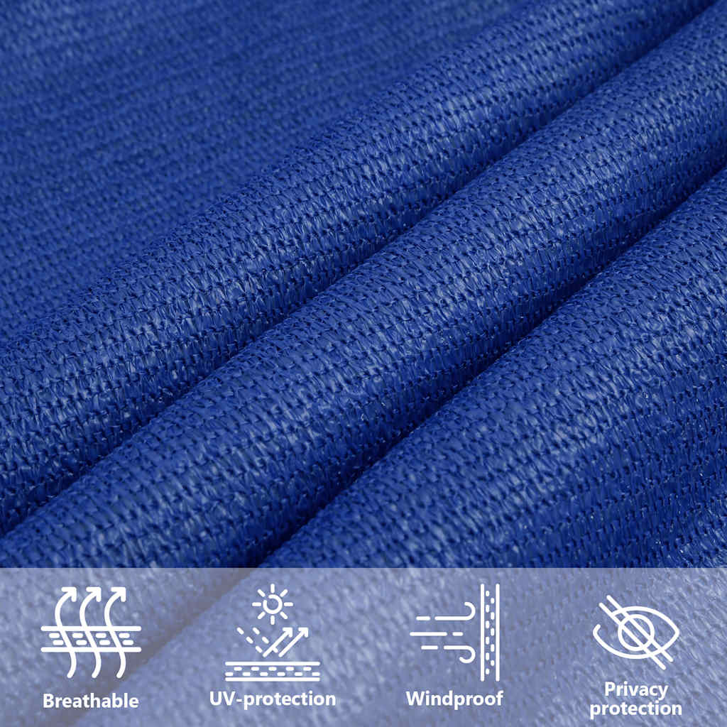 Sonnensegel 160 g/m² Rechteckig Blau 6x7 m HDPE