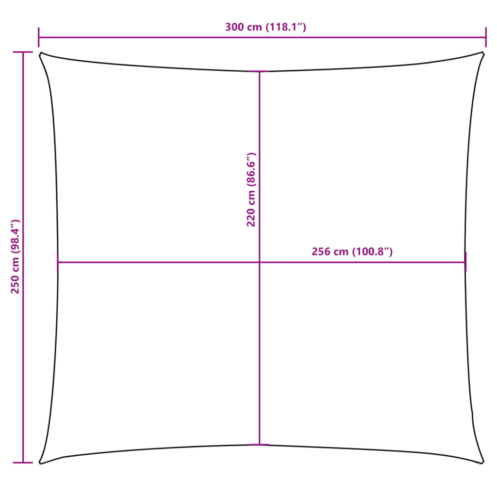 Sonnensegel Oxford-Gewebe Rechteckig 2,5x3 m Anthrazit