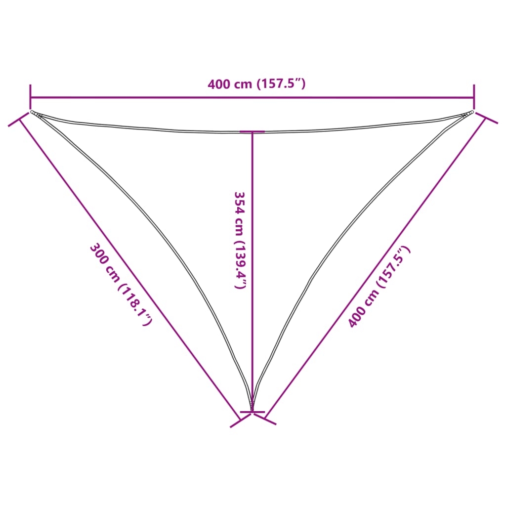 Sonnensegel Oxford-Gewebe Dreieckig 3x4x4 m Terrakotta-Rot