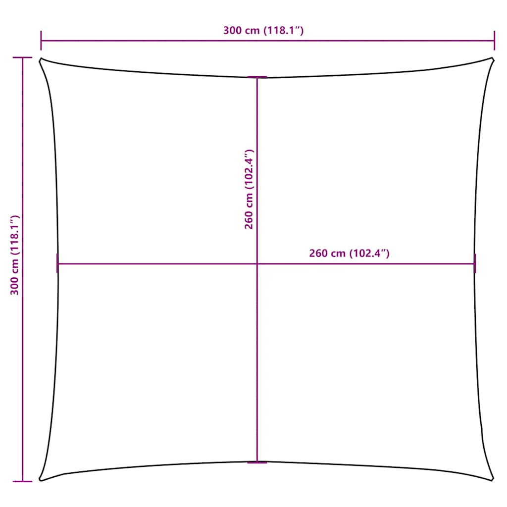Sonnensegel Oxford-Gewebe Quadratisch 3x3 m Gelb