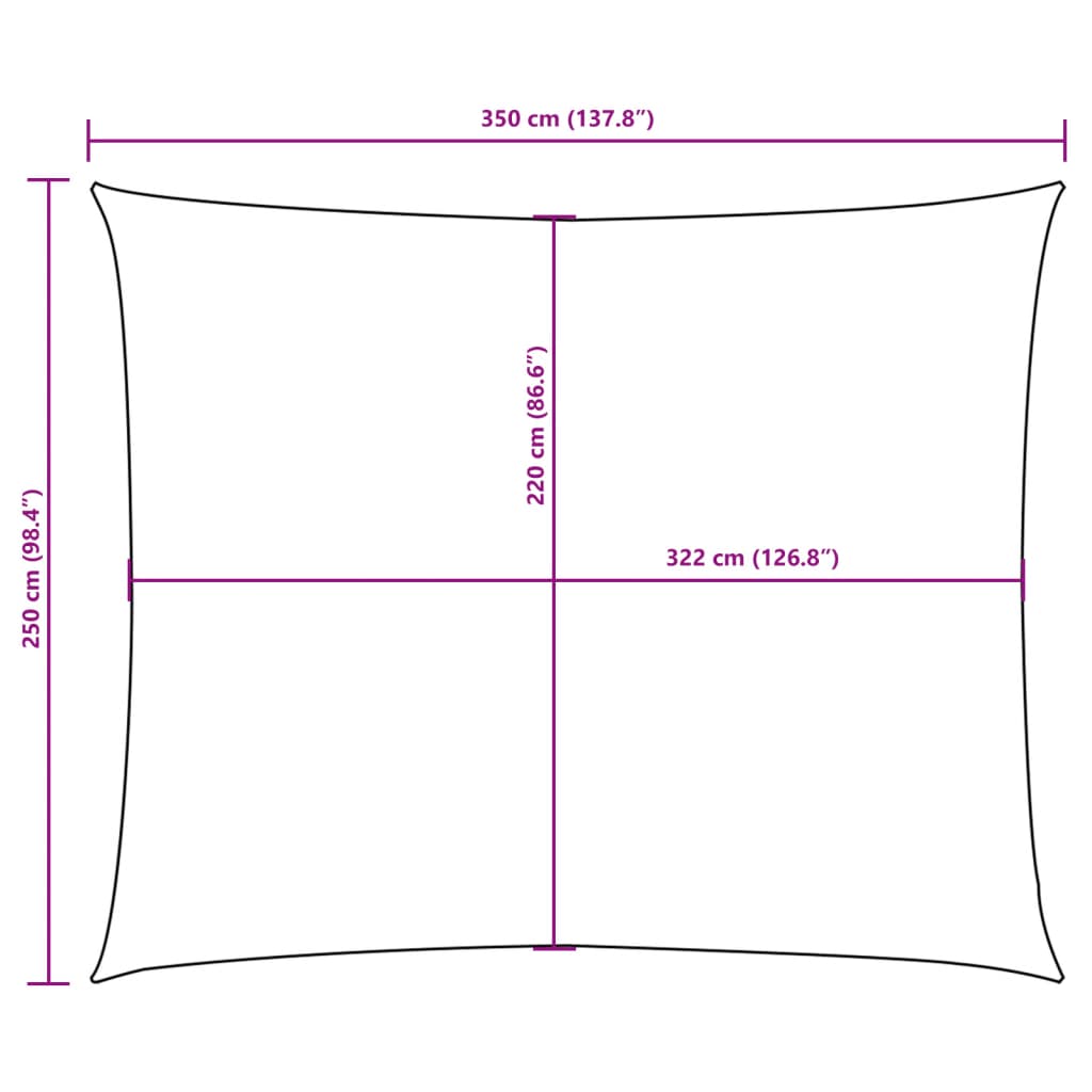 Sonnensegel Oxford-Gewebe Rechteckig 2,5x3,5 m Rot