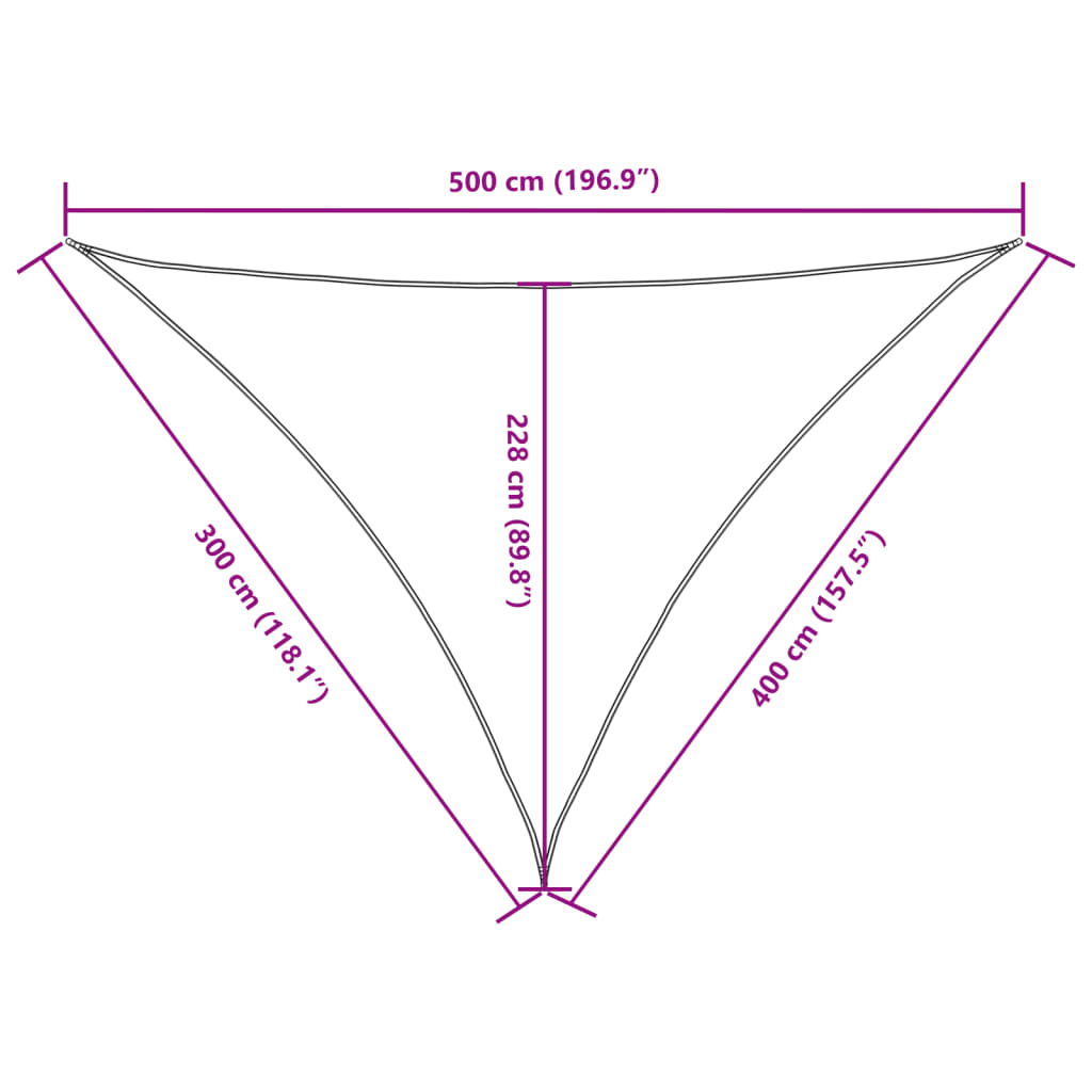 Sonnensegel Oxford-Gewebe Dreieckig 3x4x5 m Braun