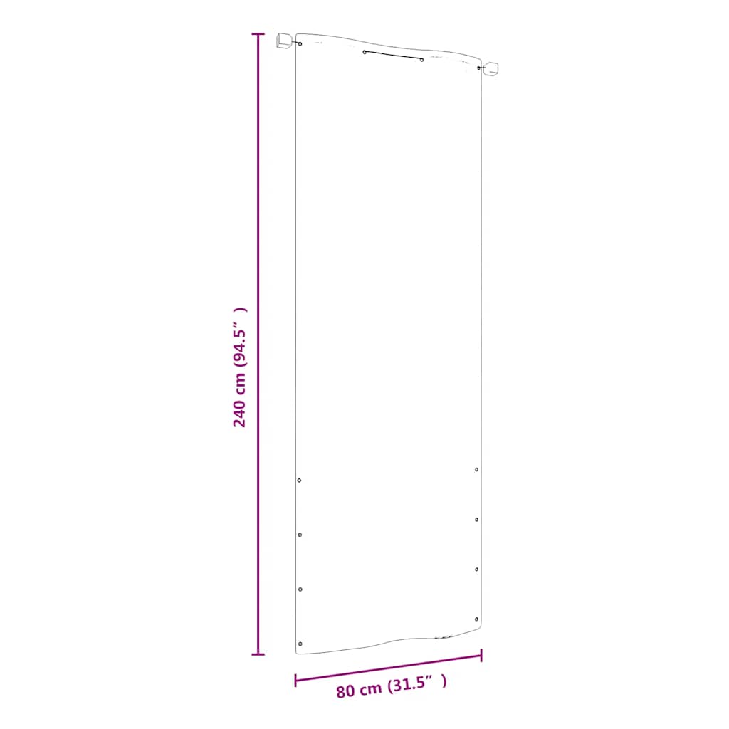 Balkon-Sichtschutz Rot 80x240 cm Oxford-Gewebe