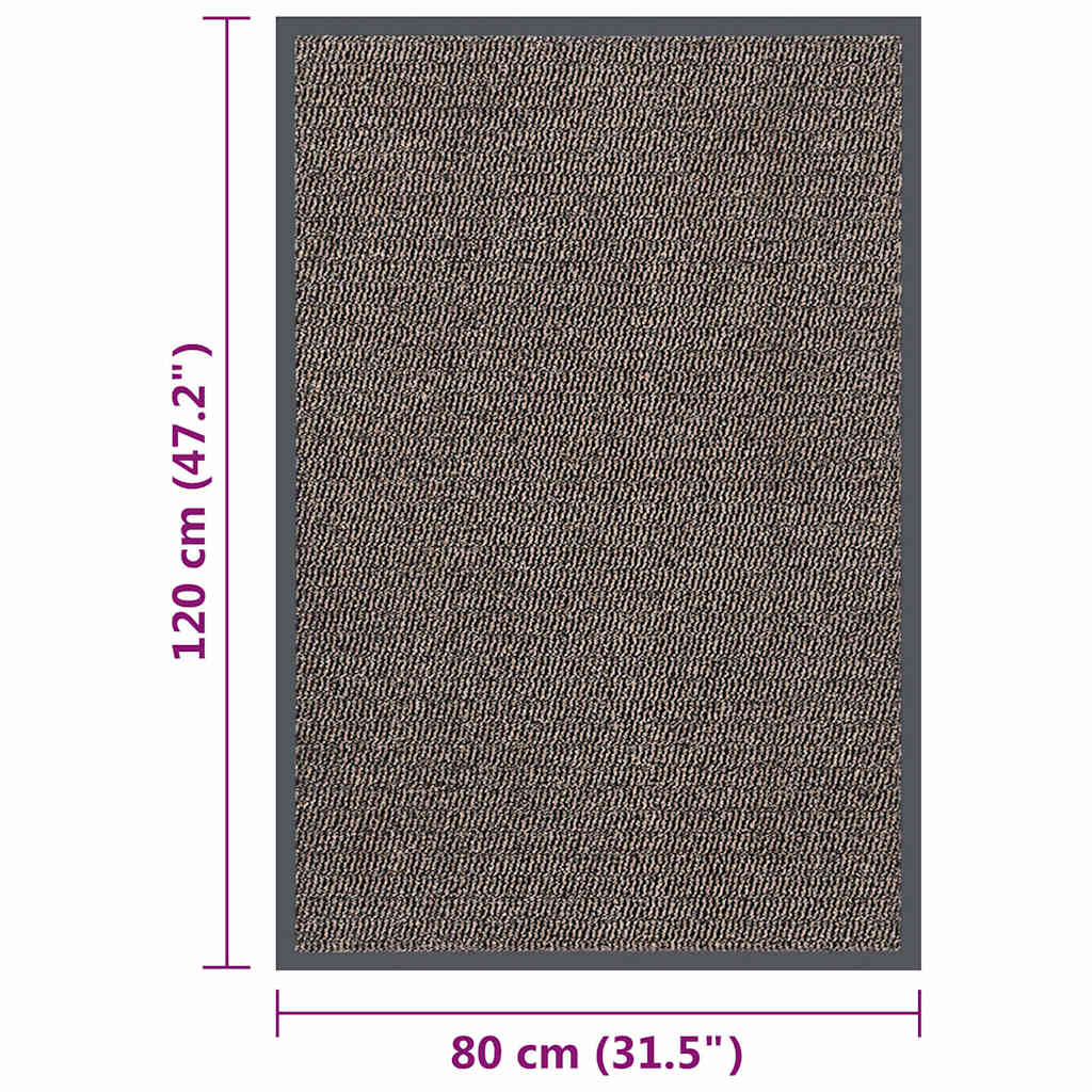 Tufted doormat 80x120 cm Dark Brown