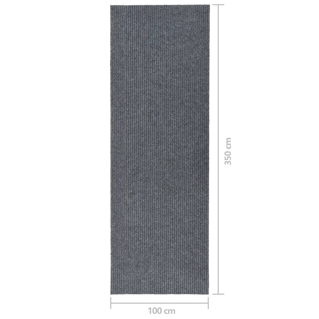 Tapis anti-salissures gris 100x350 cm