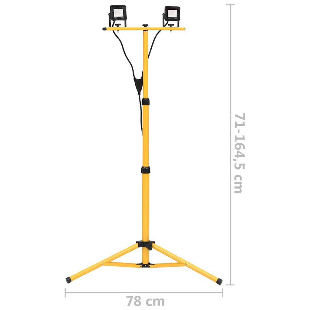 Projecteur LED avec trépied 2x10 W Blanc froid