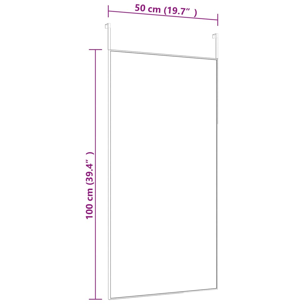 Türspiegel Golden 50x100 cm Glas und Aluminium