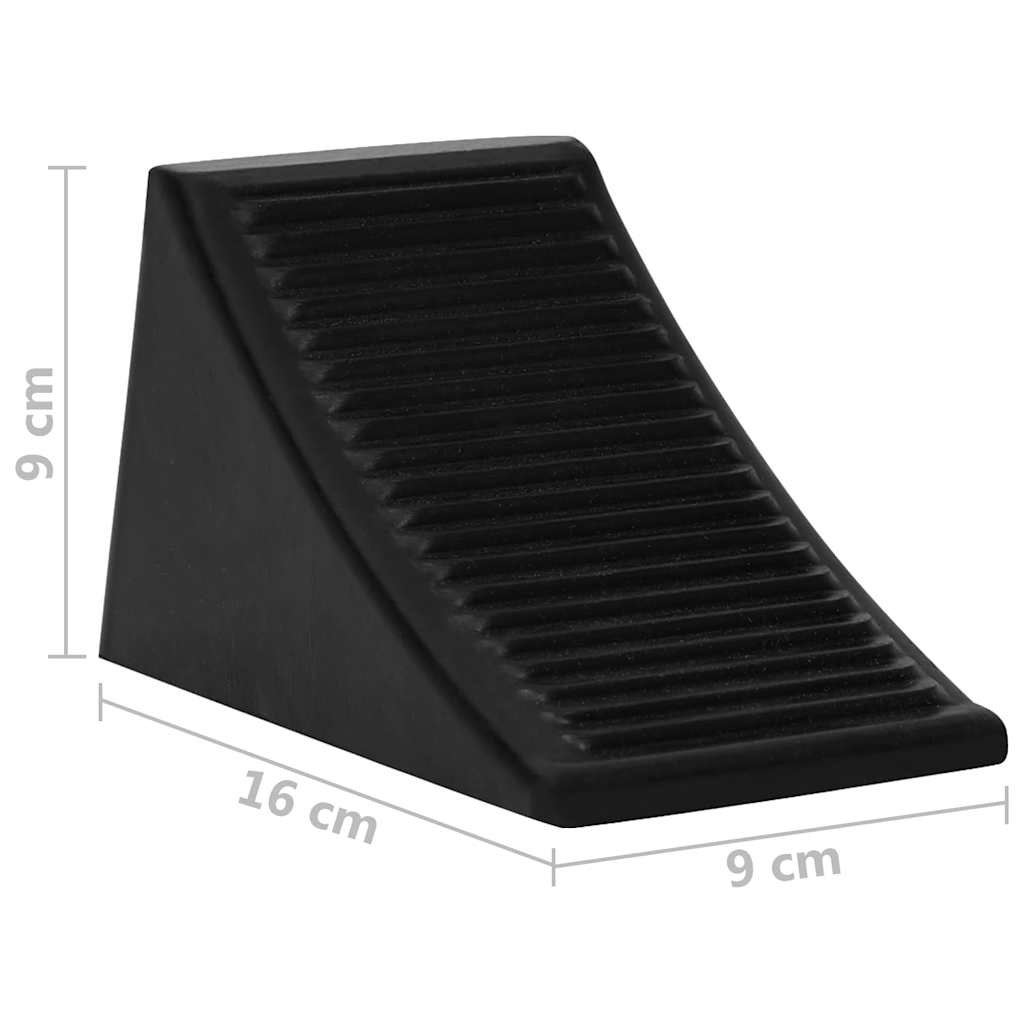 Wheel Chocks 4 pcs. 16x9x9 cm Rubber
