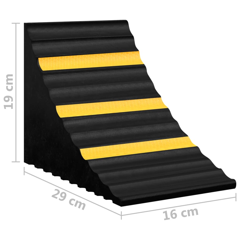 Wheel Chocks 2 pcs. 29x16x19 cm Rubber