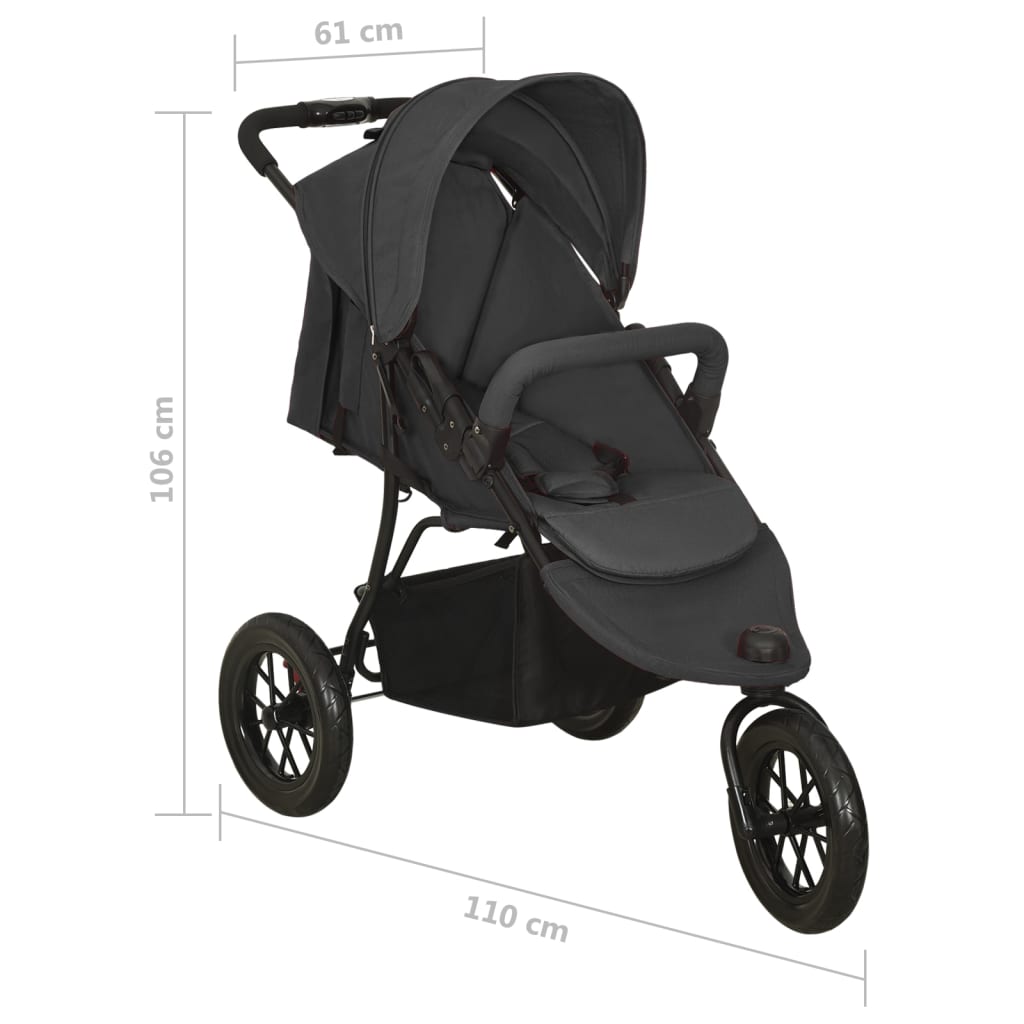 Pram Anthracite Steel