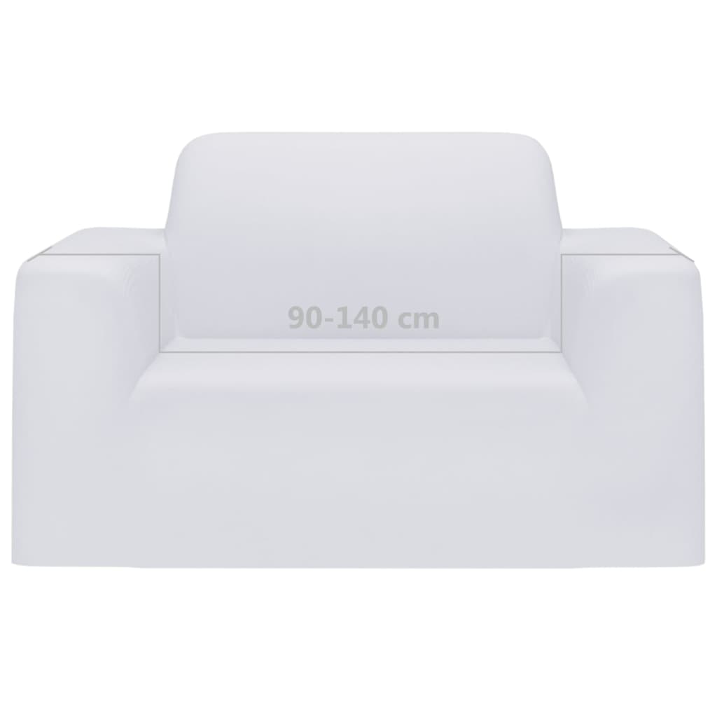Housse de canapé extensible jersey de polyester blanc