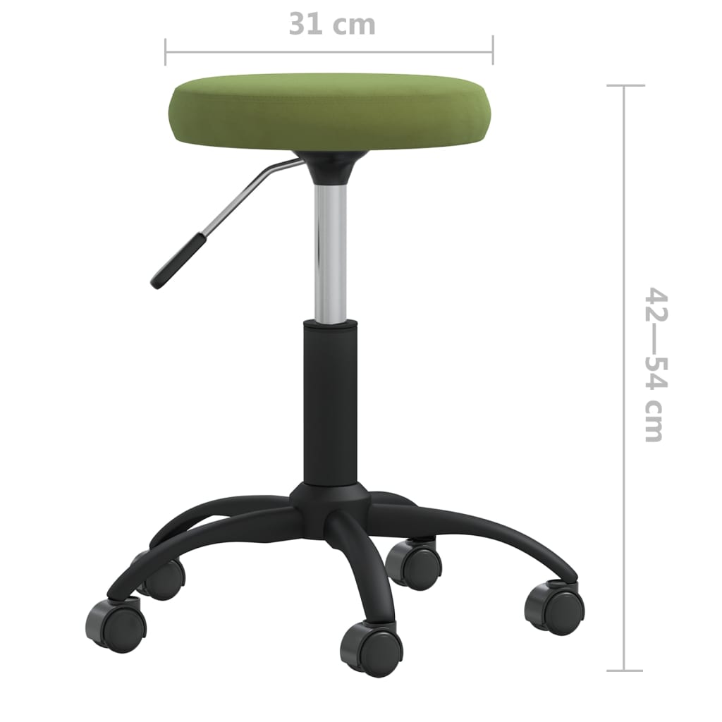 Office Chair Swivel Light Green Velvet