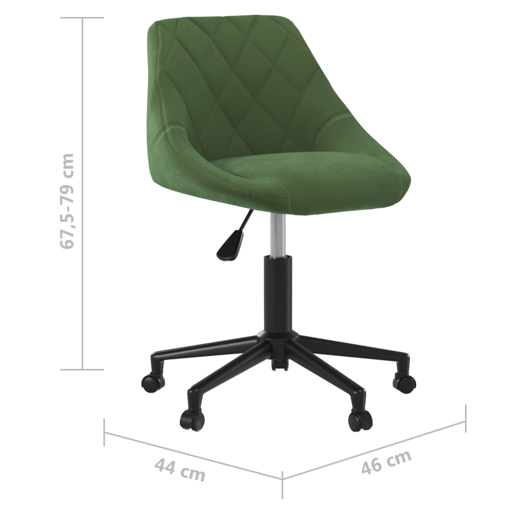 Office Chair Swivel Dark Green Velvet