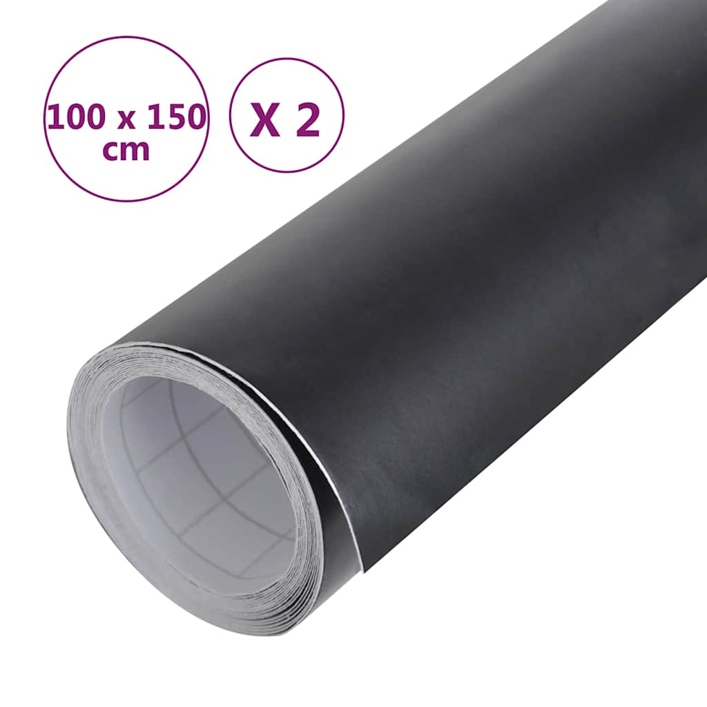 Films adhésifs pour voiture 2 pcs. Noir mat 100x150 cm