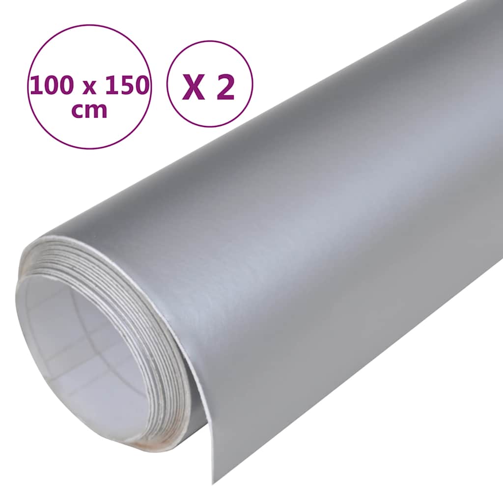 Car Foils 2 Pcs. Matte Silver 100x150 cm