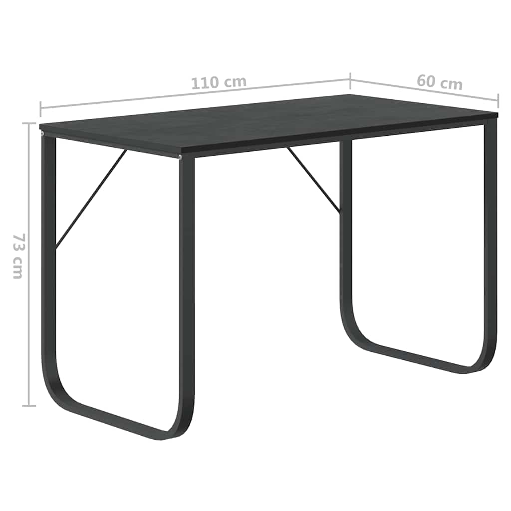 Computer Desk Black 110x60x73 cm Wood Composite