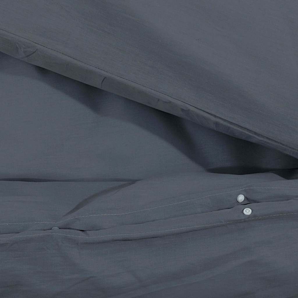 Parure de lit Anthracite 200x200 cm Microfibre légère